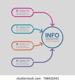 Vector infographic template for diagram, graph, presentation, chart, business concept with 4 options.