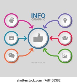 Vector infographic template for diagram, graph, presentation, chart, business concept with 6 options.