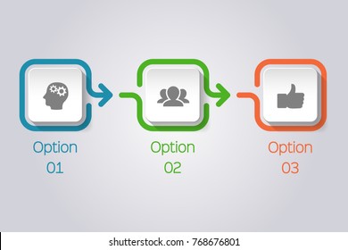 Vector infographic template for diagram, graph, presentation, chart, business concept with 3 options.