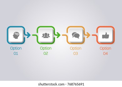 Vector infographic template for diagram, graph, presentation, chart, business concept with 4 options.