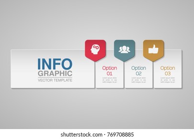 Vector infographic template for diagram, graph, presentation, chart, business concept with 3 options.