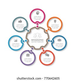 Vector infographic template for diagram, graph, presentation, chart, business concept with 7 options.