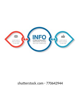Vector infographic template for diagram, graph, presentation, chart, business concept with 2 options.