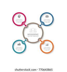 Vector infographic template for diagram, graph, presentation, chart, business concept with 4 options.