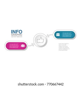 Vector infographic template for diagram, graph, presentation, chart, business concept with 2 options.