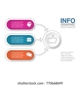 Vector infographic template for diagram, graph, presentation, chart, business concept with 3 options.