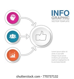 Vector infographic template for diagram, graph, presentation, chart, business concept with 3 options.