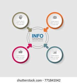 Vector infographic template for diagram, graph, presentation, chart, business concept with 4 options.