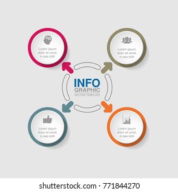 Vector infographic template for diagram, graph, presentation, chart, business concept with 4
 options.