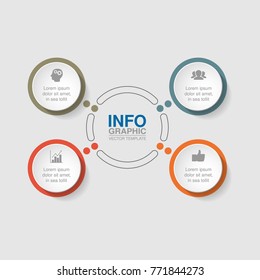 Vector infographic template for diagram, graph, presentation, chart, business concept with 4
 options.