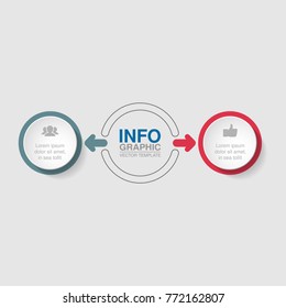 Vector infographic template for diagram, graph, presentation, chart, business concept with 2 options.