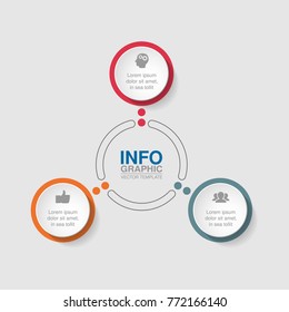 Vector infographic template for diagram, graph, presentation, chart, business concept with 3 options.