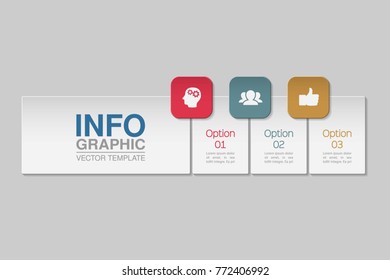 Vector infographic template for diagram, graph, presentation, chart, business concept with 3 options.