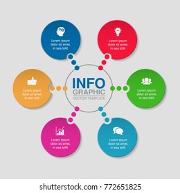 Vector infographic template for diagram, graph, presentation, chart, business concept with 6 options.