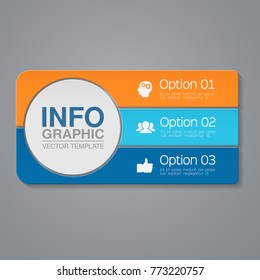 Vector infographic template for diagram, graph, presentation, chart, business concept with 3 options.