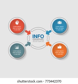 Vector infographic template for diagram, graph, presentation, chart, business concept with 4 options.