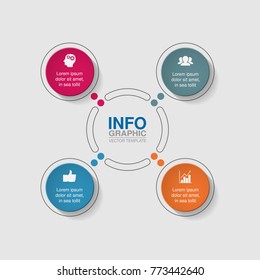 Vector infographic template for diagram, graph, presentation, chart, business concept with 4 options.