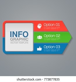 Vector infographic template for diagram, graph, presentation, chart, business concept with 3 options.