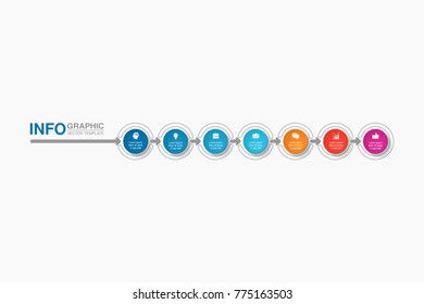 Vector infographic template for diagram, graph, presentation, chart, business concept with 6 options.