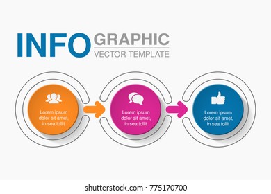 Vector infographic template for diagram, graph, presentation, chart, business concept with 3 options.
