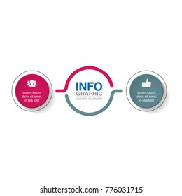 Vector infographic template for diagram, graph, presentation, chart, business concept with 2 options.