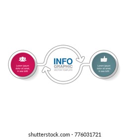 Vector infographic template for diagram, graph, presentation, chart, business concept with 2 options.