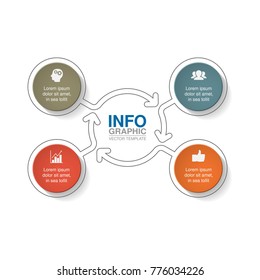 Vector infographic template for diagram, graph, presentation, chart, business concept with 4 options.