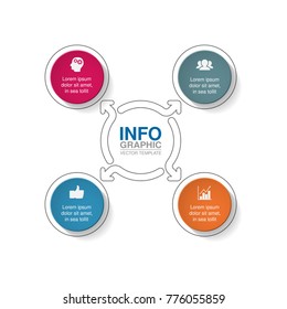 Vector infographic template for diagram, graph, presentation, chart, business concept with 4 options.