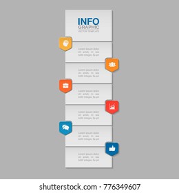 Vector infographic template for diagram, graph, presentation, chart, business concept with 6 options.