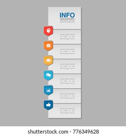 Vector infographic template for diagram, graph, presentation, chart, business concept with 6 options.