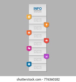 Vector infographic template for diagram, graph, presentation, chart, business concept with 7 options.