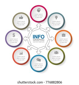 Vector infographic template for diagram, graph, presentation, chart, business concept with 6 options.