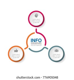 Vector infographic template for diagram, graph, presentation, chart, business concept with 3 options.
