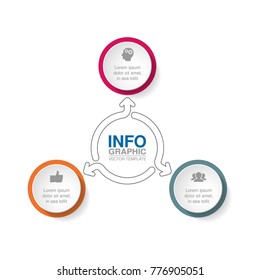 Vector infographic template for diagram, graph, presentation, chart, business concept with 3 options.