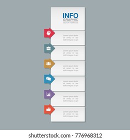 Vector infographic template for diagram, graph, presentation, chart, business concept with 6 options.