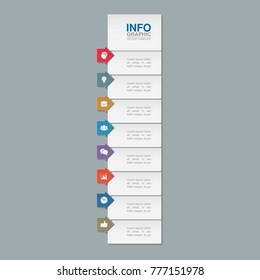 Vector infographic template for diagram, graph, presentation, chart, business concept with 7 options.
