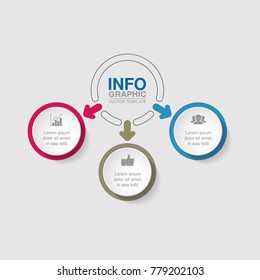 Vector infographic template for diagram, graph, presentation, chart, business concept with 3 options.