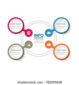 Vector infographic template for diagram, graph, presentation, chart, business concept with 4 options.