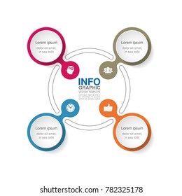 Vector infographic template for diagram, graph, presentation, chart, business concept with 4 options.
