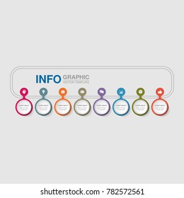 Vector infographic template for diagram, graph, presentation, chart, business concept with 8 options.