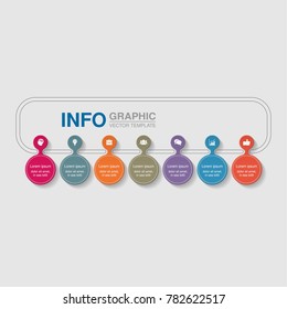 Vector infographic template for diagram, graph, presentation, chart, business concept with 7 options.