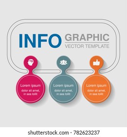 Vector infographic template for diagram, graph, presentation, chart, business concept with 3 options.