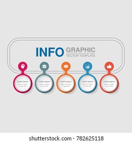 Vector infographic template for diagram, graph, presentation, chart, business concept with 5 options.
