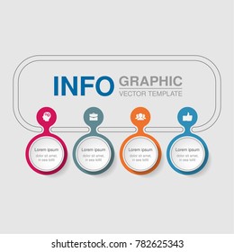 Vector infographic template for diagram, graph, presentation, chart, business concept with 4 options.