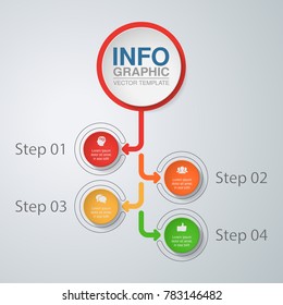 Vector infographic template for diagram, graph, presentation, chart, business concept with 4 options.