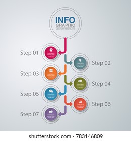 Vector infographic template for diagram, graph, presentation, chart, business concept with 8 options.