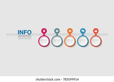 Vector infographic template for diagram, graph, presentation, chart, business concept with 5 options.