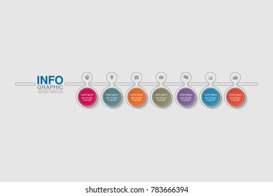 Vector infographic template for diagram, graph, presentation, chart, business concept with 7 options.