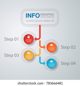 Vector infographic template for diagram, graph, presentation, chart, business concept with 4 options.