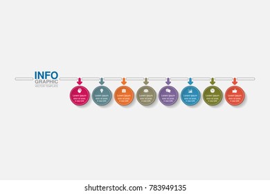 Vector infographic template for diagram, graph, presentation, chart, business concept with 8 options.